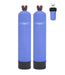 Crystal Quest Guardian Dual Tank Whole House Water Filtration System featuring two blue filter tanks and a pre-filtration housing.