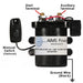 AIMS Power 300A dual battery isolator labeled with start terminal, auxiliary terminal, optional manual switch, and ground wire.