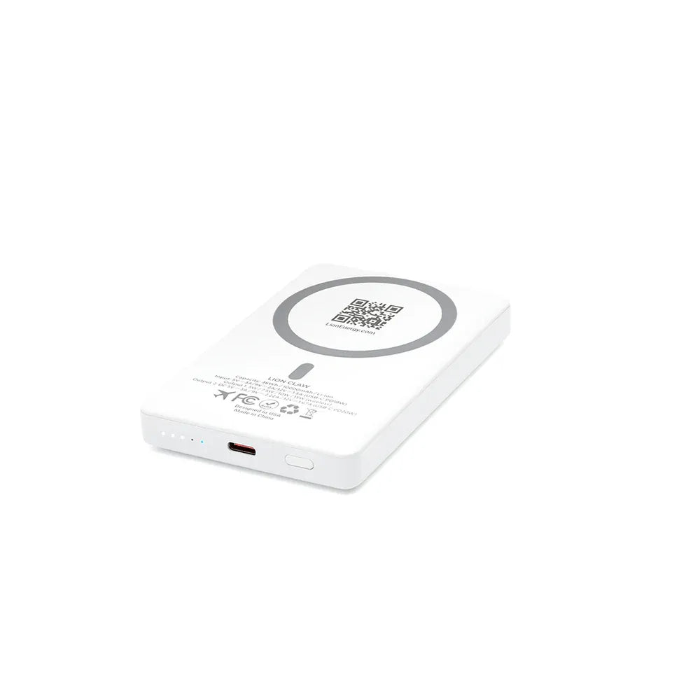 Lion Energy Lion Claw MagSafe battery pack, angled rear view