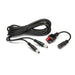 Lion Energy solar charging cable and adapter set with red-and-black quick connector, barrel connectors, and long black extension cord arranged in a clean product shot on a light gray background