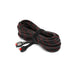 Coiled Lion Energy 25-foot solar extension cable secured with hook-and-loop strap, featuring heavy-duty braided insulation and quick-connect ends