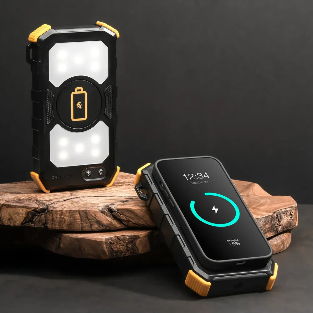Lion Energy Prowler wireless charging power bank with LED light