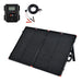 Rich Solar MEGA 100 Briefcase Charging Kit including 100W portable solar panel, 10A charge controller, and alligator clip cables.