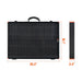 Dimensions diagram of folded Rich Solar MEGA 100 briefcase solar panel measuring 25.2 by 18.1 by 2.4 inches.