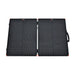 Overhead flat view of the fully opened Rich Solar MEGA 100 portable solar panel briefcase, highlighting the high-efficiency monocrystalline solar cell grid.