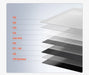Multi-layer material breakdown diagram of the Rich Solar MEGA 200W flexible solar panel showing TPO, EVA, CPC, and solar cell layers.
