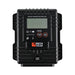 Isolated front view of the Rich Solar 10Amp 12Volt solar charge controller showcasing the digital LCD screen interface and control buttons.