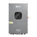 Front straight-on view of the Rich Solar NOVA 12K 10kW split-phase hybrid inverter featuring a central digital LCD display and gray IP65 weatherproof enclosure.