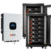 Rich Solar KIT-SR0002 61.44kWh hybrid solar kit featuring a NOVA 12K inverter alongside dual lithium server rack battery setups.