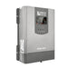 Three-quarter left view of the Rich Solar NOVA 3K12 12V 3000W pure sine wave inverter, highlighting the technical specification sticker on the metal chassis.