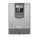 Front-facing product shot of the Rich Solar NOVA 3K12 3000W solar inverter charger, displaying the central control panel, menu buttons, and sleek grey housing.