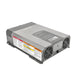 Isometric perspective of the Rich Solar NOVA 3K12 12V inverter lying flat, showcasing the dual integrated cooling fans and side warning labels.