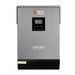 Straight front-facing view of the Rich Solar NOVA MAX 3K 24V off-grid inverter highlighting the LCD screen interface and branding.