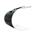 AIMS Power 230W flexible solar panel bent into a curved arc, showing black solar cells, white backing, and attached output cables for RV, marine, and off-grid solar use.