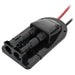 Black AIMS Power 2 wire MC4 roof cable entry gland with dual MC4 connectors, red and black solar leads, and low-profile waterproof housing for PV panel wiring.