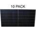 AIMS Power 555W monocrystalline solar panel 10 pack with large black photovoltaic cell grid and silver frame, labeled “10 PACK” for high-capacity renewable energy and off-grid solar installations.