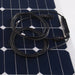 Close-up of AIMS Power flexible solar panel cable leads and MC4-style connectors coiled on the photovoltaic cell surface.