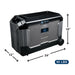 AIMS Power AIO-5KWHBAT smart extra battery showing dimensions 24 x 12 x 18 inches and 95 lb weight.