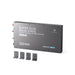 Renogy Rego 12V 104Ah Super Slim Solid State LiFePO4 Battery with four mounting brackets on white background.