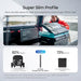 Size comparison infographic showing the 2.4-inch super slim profile of Renogy Rego 12V 104Ah lithium battery.