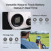Real-time monitoring options for Renogy golf cart battery via digital dash battery indicator gauge and mobile app.