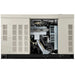 Open Generac RG02224 22kW liquid-cooled generator showing internal engine components