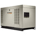 Rear angled view of Generac RG02224 22kW liquid-cooled standby generator on white background