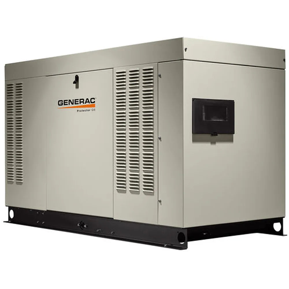 Generac RG02724 27kW 3-phase commercial generator, rear angled view