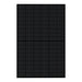 Front view of all-black Rich Solar MEGA 430W bifacial solar panel RS-M430BF monochrome design.