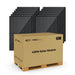Rich Solar MEGA 430W bifacial solar panels RS-M430BF bulk 12-piece package kit on a shipping pallet.