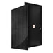 Front and back product view of the all-black Rich Solar MEGA 250 250W solar panel against a clean white background.