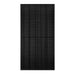 Straight-on front view of the all-black Rich Solar MEGA 250 250W monocrystalline solar panel face.