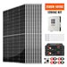 Rich Solar 2500W 48VDC 120VAC off-grid solar kit package overview with panels, inverter, and lithium batteries.