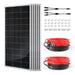 Rich Solar 1200W solar panel expansion kit including six 200W monocrystalline panels, parallel Y-branch connectors, extension wires, and Z-brackets.