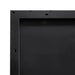 Close-up of the rear black anodized aluminum frame corner and pre-drilled mounting holes on a Rich Solar RS-M100B panel.