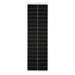 Direct front view of a vertical silver-framed Rich Solar Mega 100 Slim 100W monocrystalline solar panel with distinct grid line layout.