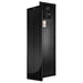 Front and back view of the Rich Solar MEGA 130W Slim Black Frame Solar Panel showcasing its sleek all-black aesthetics and narrow profile.
