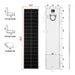 Dimension schematic for Rich Solar MEGA 130W Slim Solar Panel showing 65.0-inch length, 15.8-inch width, and 1.2-inch frame profile.