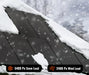 Rich Solar MEGA 200W solar panels mounted on a roof covered in snow, demonstrating high load capacity.
