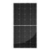 Straight-on front view of the Rich Solar MEGA 250 PRO 24V 250W monocrystalline solar panel with a silver aluminum frame.
