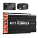 Rich Solar NOVA PURE MAX 2000W 24V pure sine wave inverter kit with digital remote control panel and connection cable.