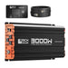 Rich Solar NOVA PURE MAX 3K 24V 3000W pure sine wave inverter kit with digital remote control display panel and connection cable.