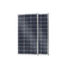 Two Renogy 200W N-Type Slim Solar Panels featuring compact dimensions and efficient monocrystalline cell technology.