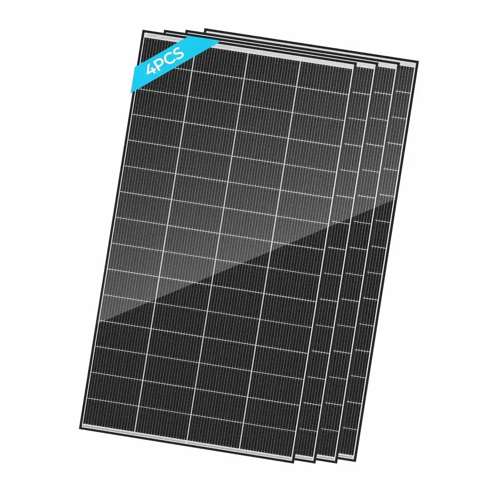 Renogy 320W N-Type solar panel 4-pack bundle set for residential, commercial, and off-grid solar power systems.