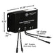 AIMS Power 11A 12V IP68 waterproof solar charge controller with attached 62-inch solar panel cables, 24-inch battery cables, MC4-style connectors, and labeled dimensions of 21.25 inches, 1.75 inches, and 0.75 inches.