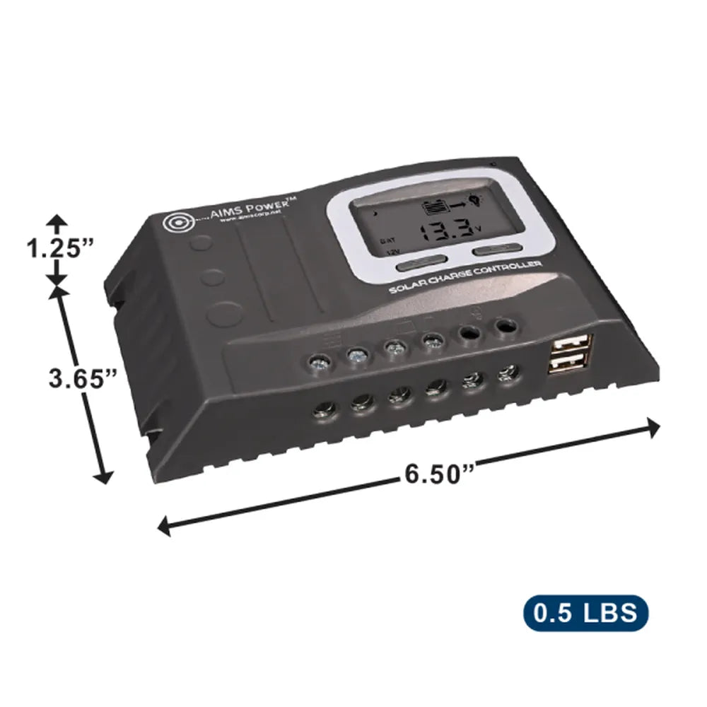 AIMS Power 20A 12/24V Solar Charge Controller