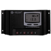Front view of black AIMS Power solar charge controller with LCD battery voltage display showing 13.3V, 12V indicator, battery-to-light icon, red/black terminals, and “Solar Charge Controller” label.
