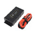Lion Energy Savanna CC 30A MPPT charge controller with bundled red and black battery cables, angled product shot on a light gray background