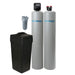 AlkaViva Grande UltraHome Water Filtration System showing dual UltraWater tanks, digital control valve, and pre-filter components on a white background.
