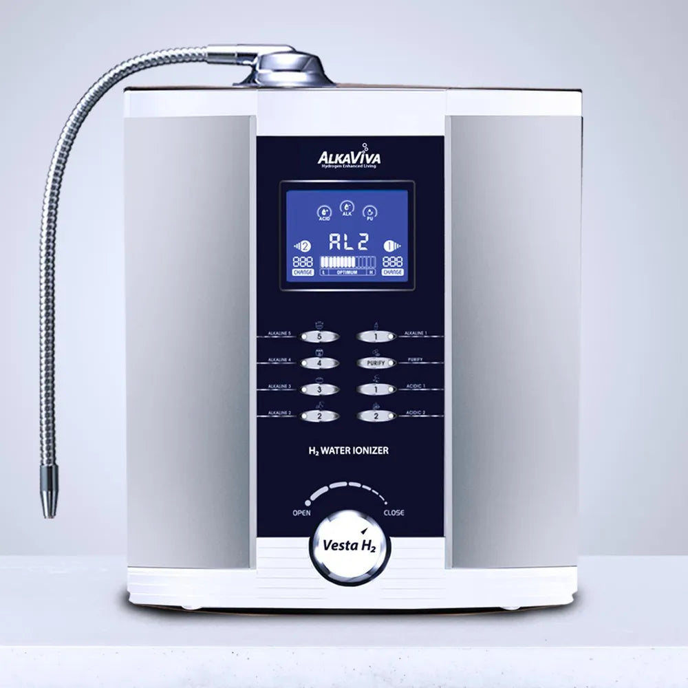 AlkaViva Vesta H2 White water ionizer product image on light background